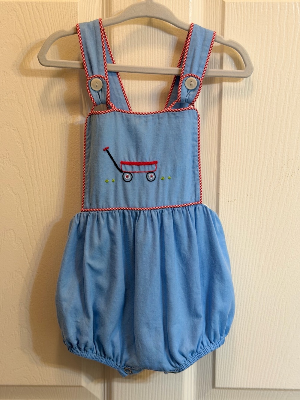 Baby Sen Wagon Appliqué Sunsuit